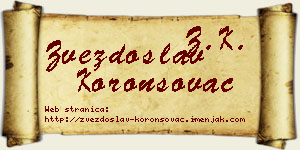 Zvezdoslav Koronsovac vizit kartica
